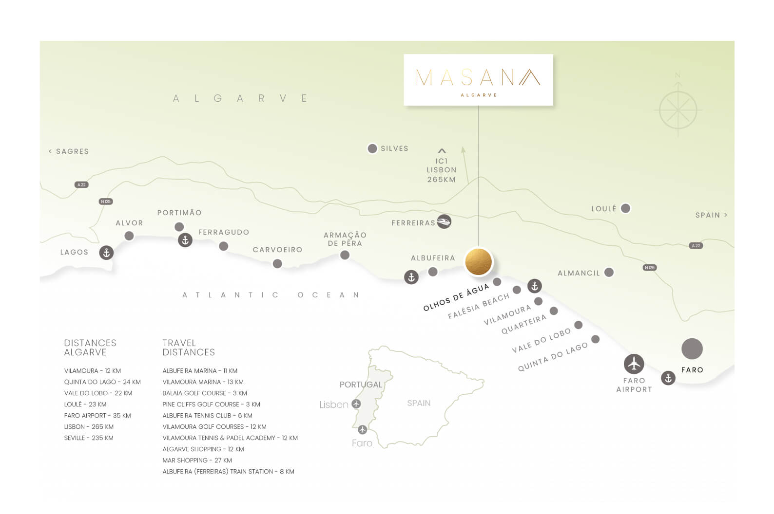 masana algarve location map